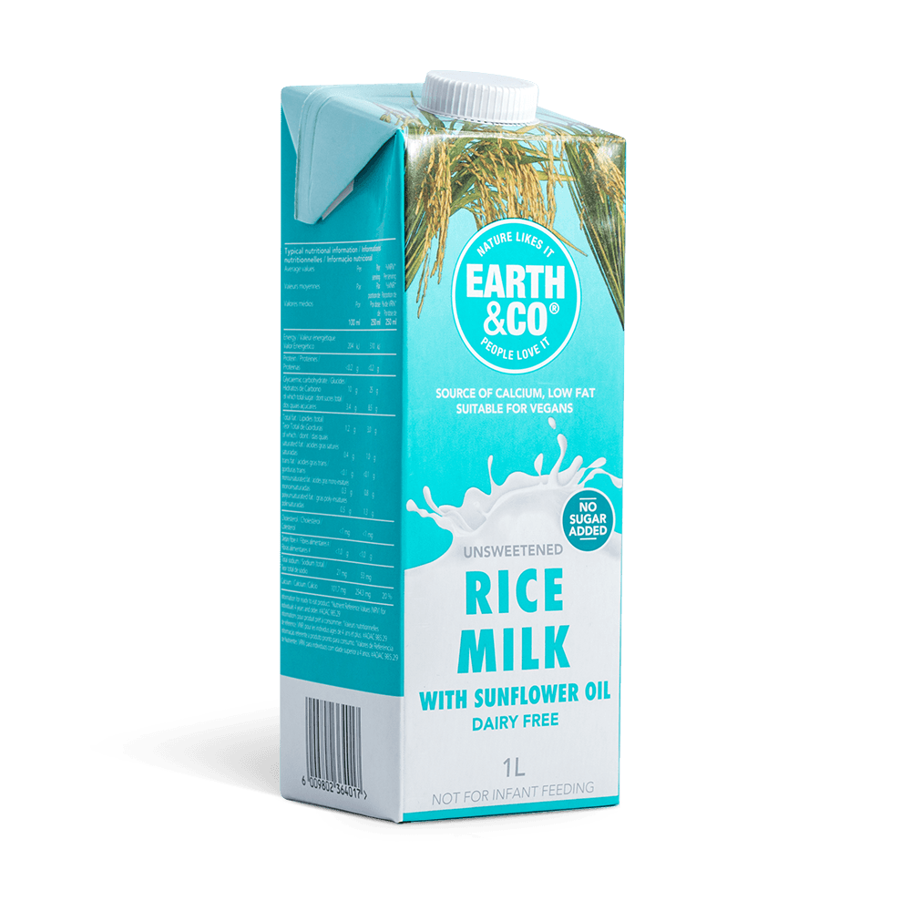 Unsweetened Dairy Free Rice Milk Earth And Co